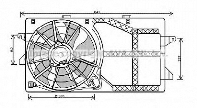 AVA QUALITY COOLING fd7547 -  Вентилятор, охлаждение двигателя